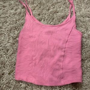 Urban outfitters pink lined tight fit tank top xs
